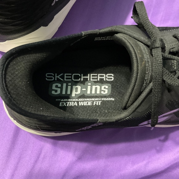 Skechers air cooled memory foam slip in size 11 extra wide.  M26